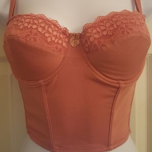 Pretty Dark Peach/Mauve-ish Ling Line Bra.  38C